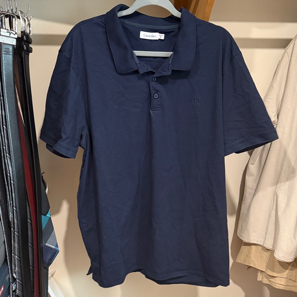 Calvin Klein Men's Dark Blue Polo Shirt